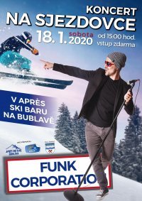 Koncert Funk Corporation na sjezdovce - Aprés Ski bar - sobota, 18.01.2020 od 15.00 hodin.